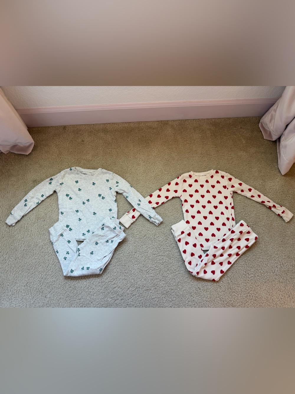 Little Planet by Carters 2 Pairs of PJ Sets Valentines and St. Patrick's Day 4T